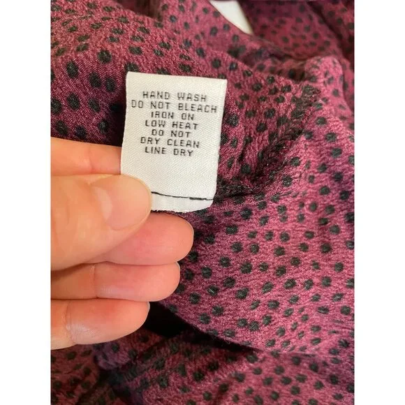 Habitat Womens Button Up Top Size XL Y2K Polka Dot‎ Whimsigoth Vamp Fairy Grunge - Picture 9 of 12